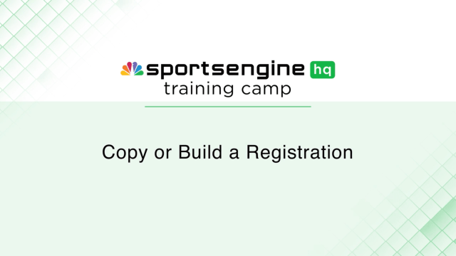 Copy or Build a Registration